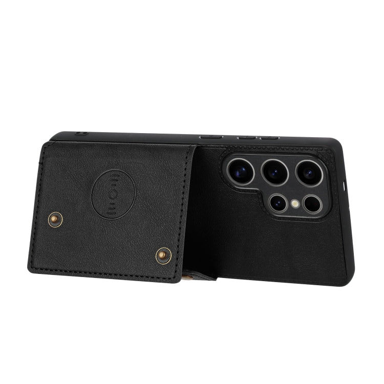 Custodia magnetica per telefono con doppia fibbia e slot per carte, For Samsung Galaxy S25 Ultra 5G, For Samsung Galaxy S24 FE 5G
