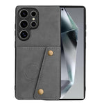 Custodia magnetica per telefono con doppia fibbia e slot per carte, For Samsung Galaxy S25 Ultra 5G, For Samsung Galaxy S24 FE 5G