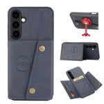 Custodia magnetica per telefono con doppia fibbia e slot per carte, For Samsung Galaxy S25 FE 5G, For Samsung Galaxy S25 Edge 5G, For Samsung Galaxy S25 5G, For Samsung Galaxy S25+ 5G