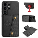 Custodia magnetica per telefono con doppia fibbia e slot per carte, For Galaxy S26 FE 5G, For Samsung Galaxy S26+ 5G, For Samsung Galaxy S26 Ultra 5G, For Samsung Galaxy S26 5G