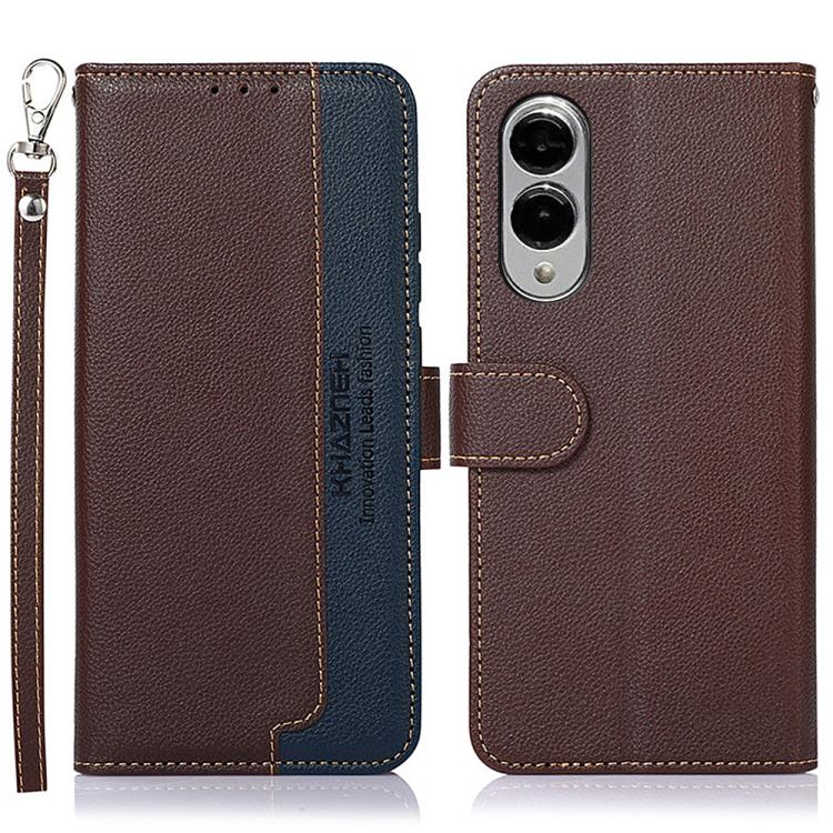 Custodia per telefono RFID in pelle con texture Litchi KHAZNEH, For Samsung Galaxy S25 Edge 5G, For Samsung Galaxy S25 Ultra