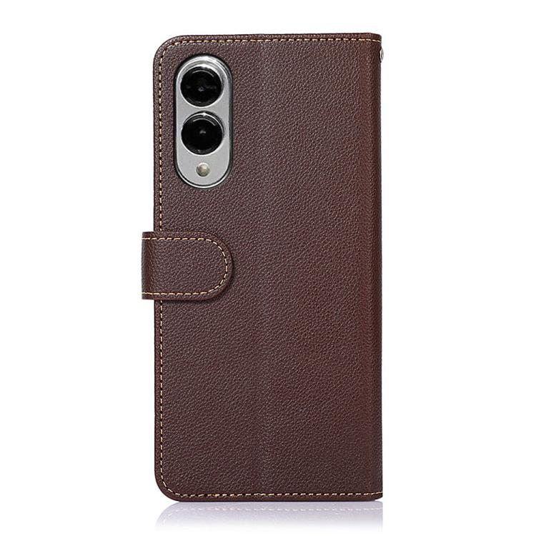 Custodia per telefono RFID in pelle con texture Litchi KHAZNEH, For Samsung Galaxy S25 Edge 5G, For Samsung Galaxy S25 Ultra
