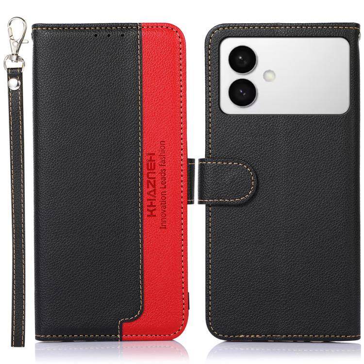 Custodia per telefono RFID in pelle con texture Litchi KHAZNEH, For Galaxy S26 FE 5G, For Samsung Galaxy S26+ 5G, For Samsung Galaxy S26 Edge 5G, For Samsung Galaxy S26 Ultra 5G, For Samsung Galaxy S26 5G, For Samsung Galaxy S25 FE 5G