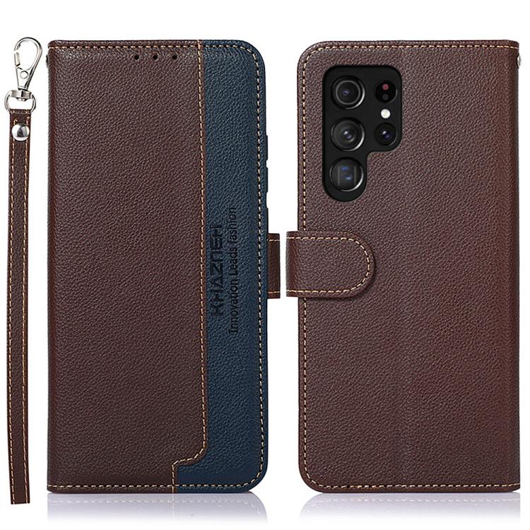 Custodia per telefono RFID in pelle con texture Litchi KHAZNEH, For Galaxy S26 FE 5G, For Samsung Galaxy S26+ 5G, For Samsung Galaxy S26 Edge 5G, For Samsung Galaxy S26 Ultra 5G, For Samsung Galaxy S26 5G, For Samsung Galaxy S25 FE 5G