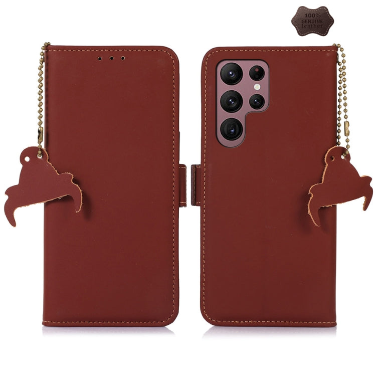 Custodia per telefono in vera pelle magnetica RFID, For Galaxy S26 FE 5G, For Samsung Galaxy S26+ 5G, For Samsung Galaxy S26 5G, For Samsung Galaxy S25 Ultra