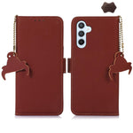 Custodia per telefono in vera pelle magnetica RFID, For Galaxy S26 FE 5G, For Samsung Galaxy S26+ 5G, For Samsung Galaxy S26 5G, For Samsung Galaxy S25 Ultra
