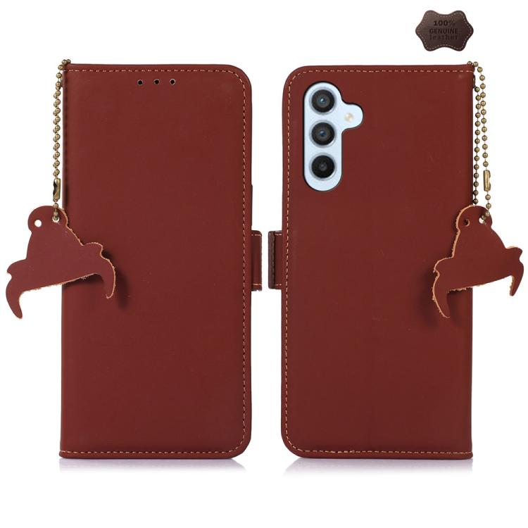 Custodia per telefono in vera pelle magnetica RFID, For Galaxy S26 FE 5G, For Samsung Galaxy S26+ 5G, For Samsung Galaxy S26 5G, For Samsung Galaxy S25 Ultra