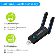 RE-1202 Scheda di rete wireless dual band 1200Mbps WiFi USB3.0 Adattatore trasmettitore ricevitore