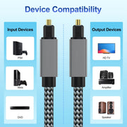 Cavo audio ottico digitale Toslink maschio-maschio OD5.0mm, 1m, 1.8m, 3m, 5m