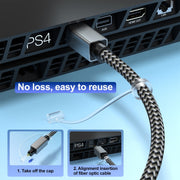 Cavo audio ottico digitale Toslink maschio-maschio OD5.0mm, 1m, 1.8m, 3m, 5m