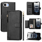 Portafoglio con cerniera e slot multi-carta Custodia per telefono in pelle, For iPhone 17e / 16e, For iPhone 17 Pro Max, For iPhone 17 Pro, For iPhone 17