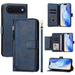Portafoglio con cerniera e slot multi-carta Custodia per telefono in pelle, For iPhone Air, For iPhone 16 Pro Max, For iPhone 16 Pro, For iPhone 16 Plus