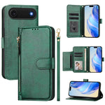 Portafoglio con cerniera e slot multi-carta Custodia per telefono in pelle, For iPhone Air, For iPhone 16 Pro Max, For iPhone 16 Pro, For iPhone 16 Plus