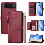 Portafoglio con cerniera e slot multi-carta Custodia per telefono in pelle, For iPhone Air, For iPhone 16 Pro Max, For iPhone 16 Pro, For iPhone 16 Plus
