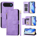 Portafoglio con cerniera e slot multi-carta Custodia per telefono in pelle, For iPhone Air, For iPhone 16 Pro Max, For iPhone 16 Pro, For iPhone 16 Plus