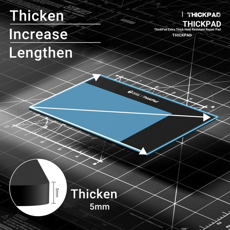 2UUL ST86 50x30cm Extra Thick Anti-static Heat Resistant Silicone Pad