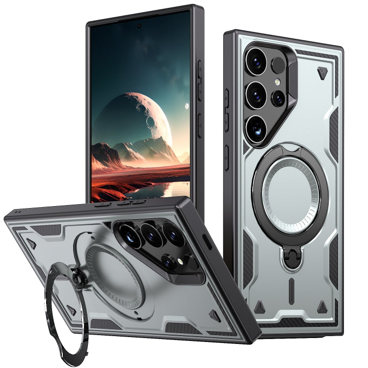 Custodia TPU ibrida con supporto MagSafe per Samsung Galaxy S25 F