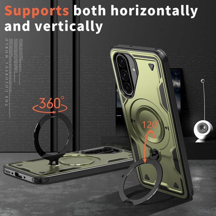 Custodia TPU ibrida con supporto MagSafe per Samsung Galaxy S25 F