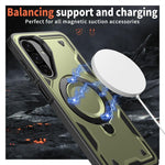 Custodia TPU ibrida con supporto MagSafe per Samsung Galaxy S25 F