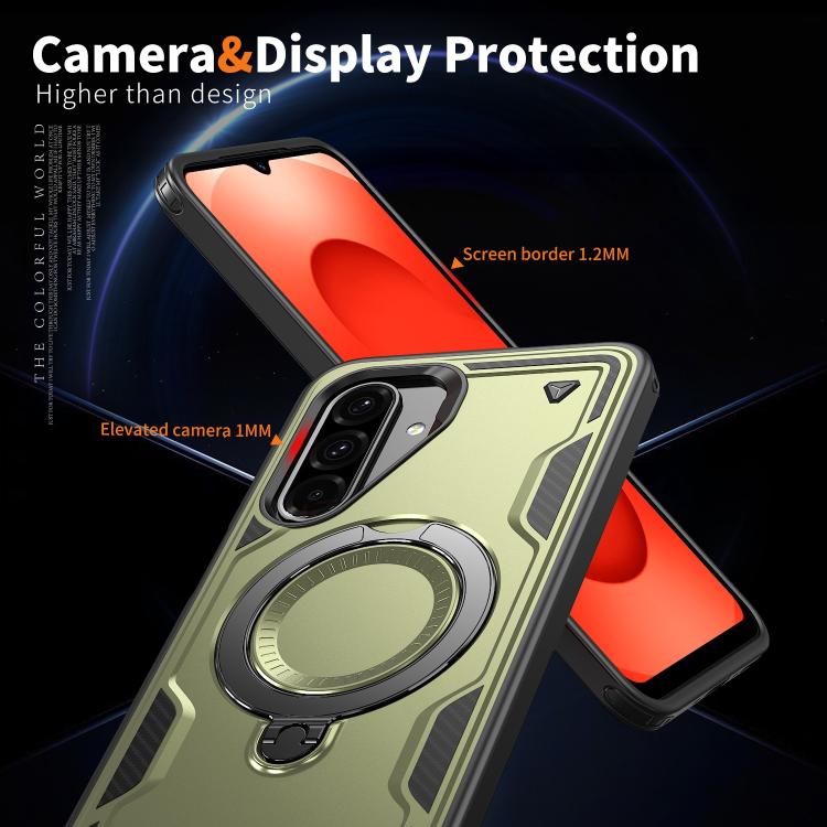 Custodia TPU ibrida con supporto MagSafe per Samsung Galaxy S25 F
