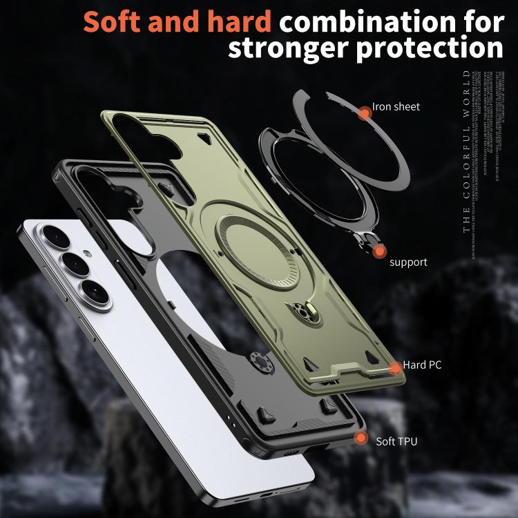 Custodia TPU ibrido con supporto MagSafe per Samsung Galaxy S26+