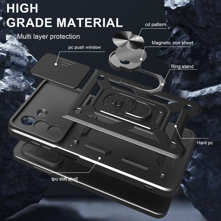 Custodia TPU PC con copertura scorrevole fotocamera Galaxy A17 A2