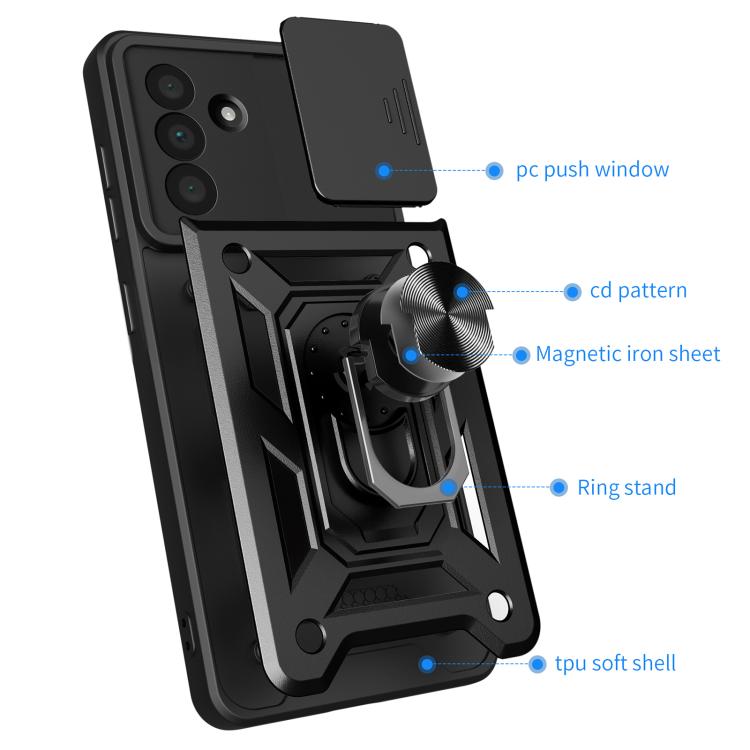 Custodia TPU PC con copertura scorrevole per Samsung Galaxy A36 5