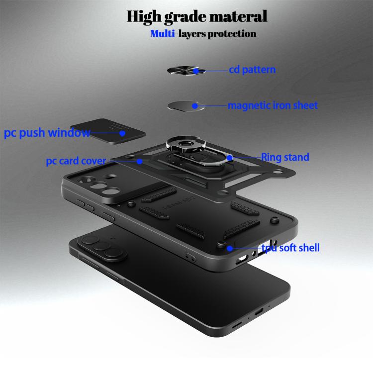 Custodia TPU PC con copertura scorrevole fotocamera Samsung A57
