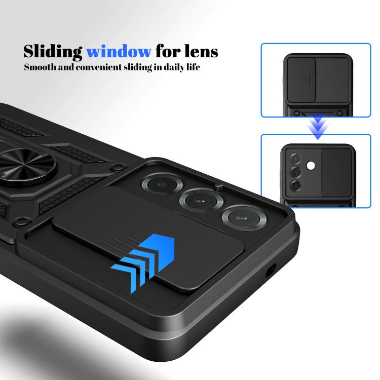 Custodia TPU PC con copertura scorrevole fotocamera Samsung A57