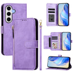 Custodia portafoglio in pelle con cerniera per Galaxy S25 Ultra 5