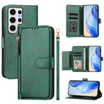 Custodia portafoglio in pelle con cerniera per Galaxy S25 Ultra 5