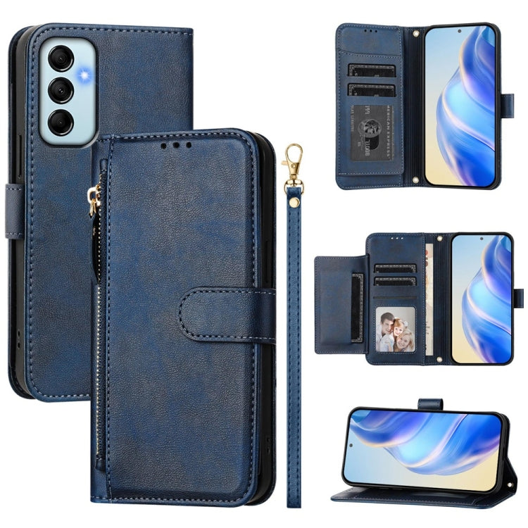 Custodia portafoglio in pelle con cerniera per Samsung Galaxy M14