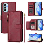 Custodia portafoglio in pelle con cerniera per Samsung Galaxy M14