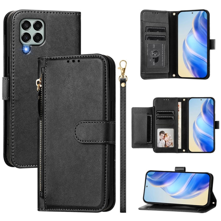 Custodia portafoglio in pelle con cerniera per Samsung Galaxy M14