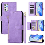 Custodia portafoglio in pelle con cerniera per Samsung Galaxy M14