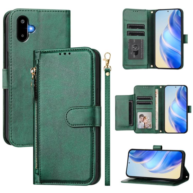 Custodia portafoglio in pelle con cerniera per Samsung Galaxy M56
