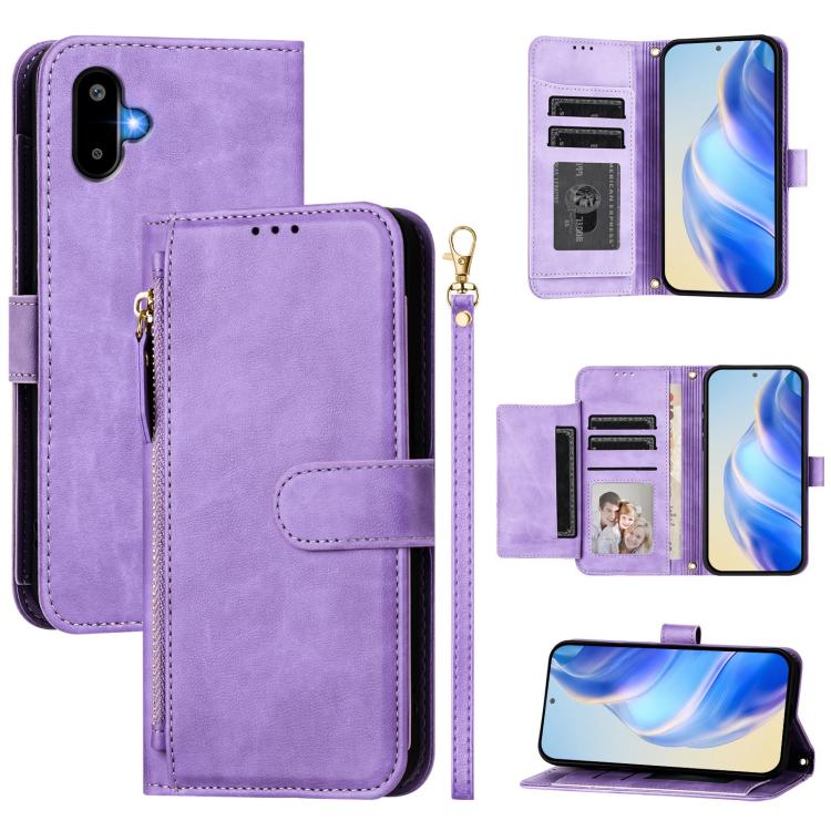 Custodia portafoglio in pelle con cerniera per Samsung Galaxy M56