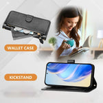 Custodia portafoglio in pelle con cerniera per Samsung Galaxy M56