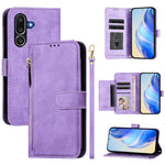 Custodia portafoglio in pelle con cerniera per Samsung Galaxy M56