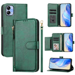 Custodia portafoglio in pelle con cerniera per Samsung Galaxy A04