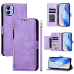 Custodia portafoglio in pelle con cerniera per Samsung Galaxy A04