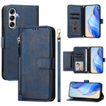Custodia portafoglio in pelle con cerniera per Samsung Galaxy A04