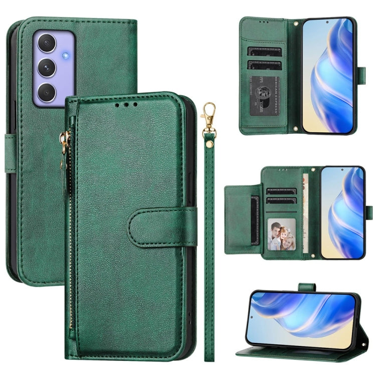 Custodia portafoglio in pelle con cerniera per Samsung Galaxy A04