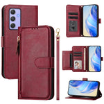 Custodia portafoglio in pelle con cerniera per Samsung Galaxy A04