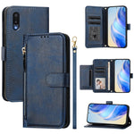 Portafoglio con cerniera e slot multi-carta Custodia per telefono in pelle, For Samsung Galaxy A22 4G, For Samsung Galaxy A32 4G, For Samsung Galaxy A02 / M02, For Samsung Galaxy A72