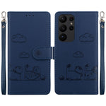 Custodia per telefono in pelle RFID con simpatici gatti, For Samsung Galaxy S24+ 5G, For Samsung Galaxy S24 5G, For Samsung Galaxy S23 FE 5G, For Samsung Galaxy S23 Ultra 5G