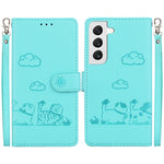 Custodia per telefono in pelle RFID con simpatici gatti, For Samsung Galaxy S22+ 5G, For Samsung Galaxy S22 5G, For Samsung Galaxy S21 FE 5G, For Samsung Galaxy S21 5G