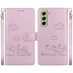 Custodia per telefono in pelle RFID con simpatici gatti, For Samsung Galaxy S21+ 5G, For Samsung Galaxy S21 Ultra 5G