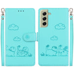 Custodia per telefono in pelle RFID con simpatici gatti, For Samsung Galaxy S21+ 5G, For Samsung Galaxy S21 Ultra 5G