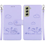 Custodia per telefono in pelle RFID con simpatici gatti, For Samsung Galaxy S21+ 5G, For Samsung Galaxy S21 Ultra 5G
